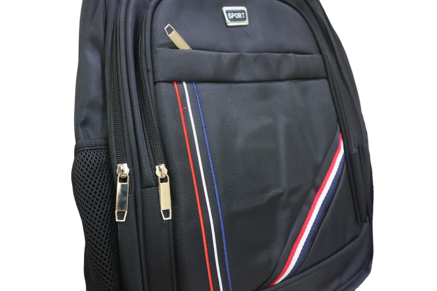 OTW Black Sport Stripes 30L Laptop Backpack